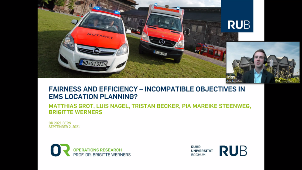 Vortrag: Fairness and Efficiency – Incompatible Objectives in EMS Location Planning?