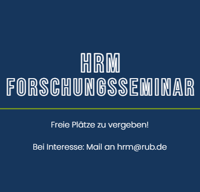 Freie Plätze im HRM Forschungsseminar