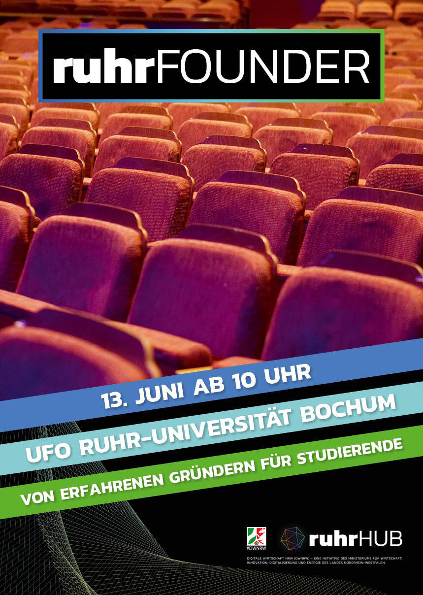 ruhrFOUNDER – Pre-Event ruhrSUMMIT 2022 – Montag, 13. Juni 2022, UFO – Ruhr Universität Bochum